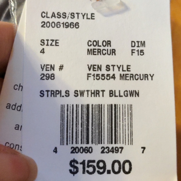 David's Bridal Silver Dress (never worn) Size 4 - Picture 3 of 4